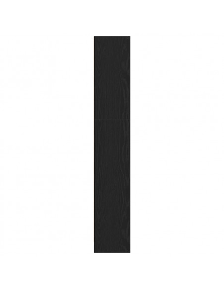 Libreria a 4 Ripiani Rovere Nero 80x24x143 cm in Truciolato