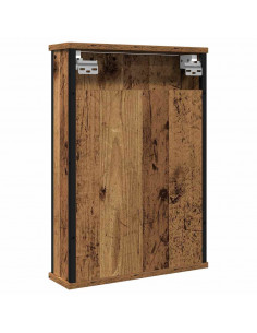 Mobile Bagno con Specchio Legno Antico 42x12x60 cm Truciolato