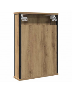 Mobile Bagno Specchio Rovere Artigianale 42x12x60 cm Truciolato