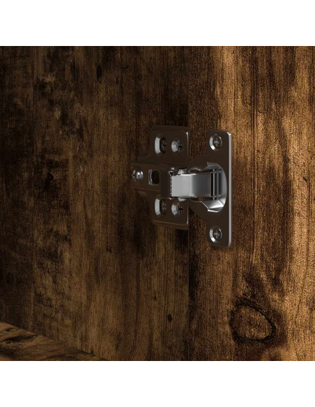 Mobile da Bagno con Ripiani Rovere Fumo 76,5x35x95 cm