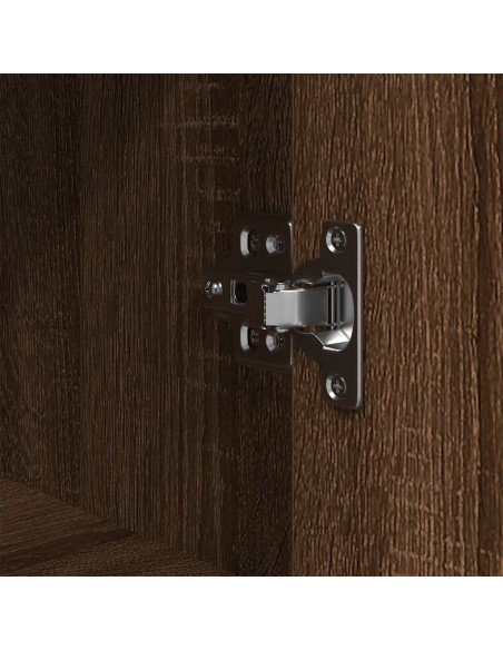 Mobile da Bagno con Ripiani Rovere Marrone 76,5x35x95 cm