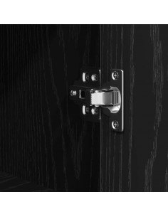 Mobile da Bagno con Ripiani Rovere Nero 76,5x35x95 cm