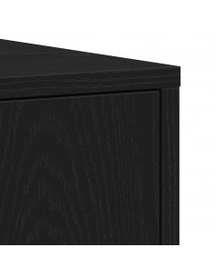 Mobile da Bagno Rovere Nero 30x30x183,5 cm in Truciolato