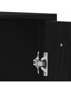 Mobile Lavabo Bagno Rovere Nero 60x30x60cm in Legno Multistrato