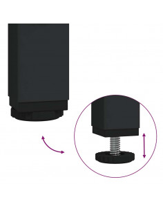 Mobile Lavabo con Cassetti Rovere Nero 90x34,5x60 cm