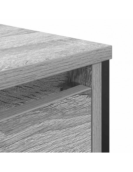 Mobile Lavabo da Bagno con Cassetti Grigio Sonoma 90x34,5x60 cm