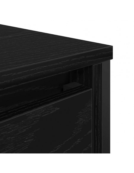 Mobile Lavabo da Bagno con Cassetti Rovere Nero 60x34,5x60 cm