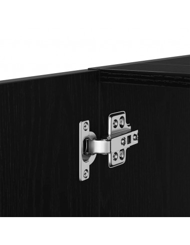 Mobile Lavabo Rovere Nero 63x30x54 cm in Legno Multistrato