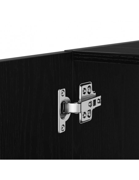 Mobile Lavabo Rovere Nero 63x30x54 cm in Legno Multistrato