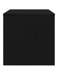 Mobile Porta TV Rovere Nero 80x40x40 cm in Legno Multistrato