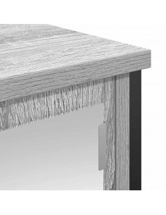 Pensile da Bagno con Specchio Grigio Sonoma 50x21x60 cm