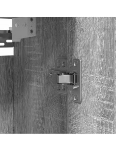 Pensile da Bagno con Specchio Grigio Sonoma 60x21x60 cm