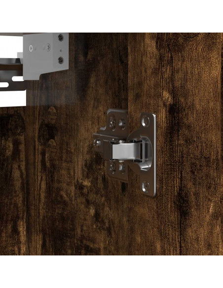 Pensile da Bagno con Specchio Rovere Fumo 60x21x60 cm