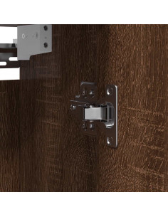 Pensile da Bagno con Specchio Rovere Marrone 60x21x60 cm