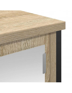 Pensile da Bagno con Specchio Rovere Sonoma 50x21x60 cm