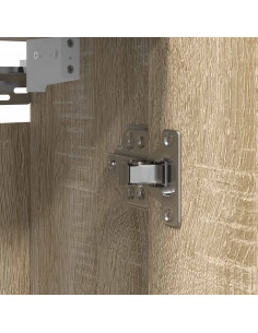 Pensile da Bagno con Specchio Rovere Sonoma 60x21x60 cm