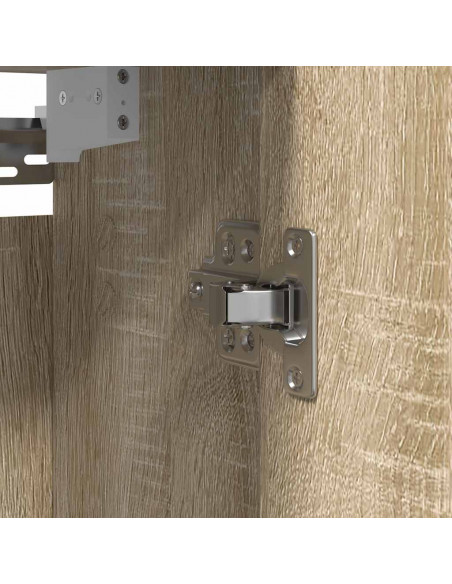 Pensile da Bagno con Specchio Rovere Sonoma 60x21x60 cm