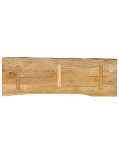 Piano Tavolo 110x40x2,5 cm Bordi Vivi in Legno Massello Mango