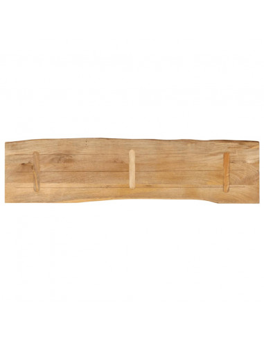 Piano Tavolo 160x40x2,5 cm Bordi Vivi in Legno Massello Mango