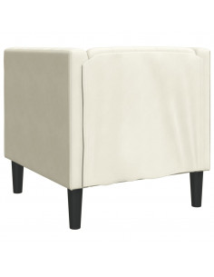 Poltrona Chesterfield Crema in Velluto