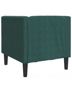 Poltrona Chesterfield Grigio Scuro in Velluto