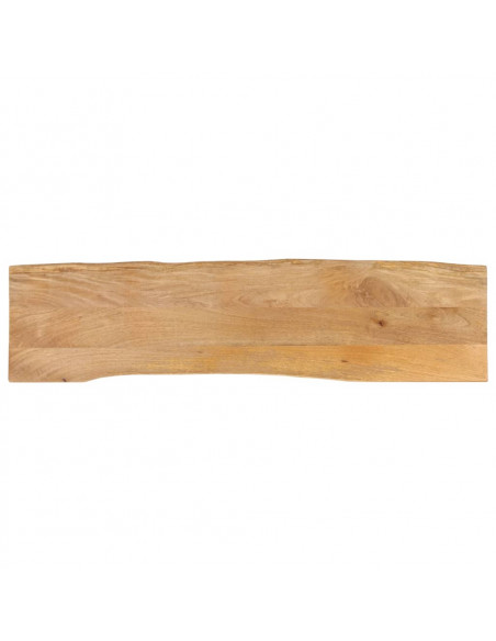 Piano Tavolo 180x40x2,5 cm Bordi Vivi in Legno Massello Mango