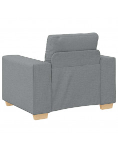 Poltrona Grigio Chiaro 59 cm in Tessuto