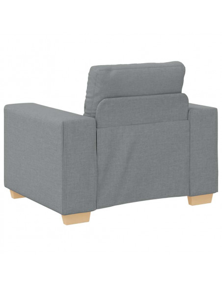 Poltrona Grigio Chiaro 59 cm in Tessuto