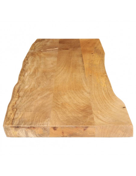 Piano Tavolo 180x40x2,5 cm Bordi Vivi in Legno Massello Mango