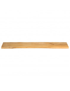 Piano Tavolo 160x40x2,5 cm Bordi Vivi in Legno Massello Mango 2