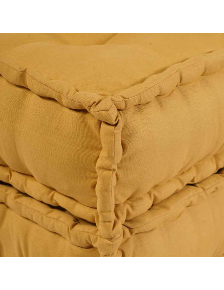 Divano Componibile Giallo 70x70x36 in Tessuto