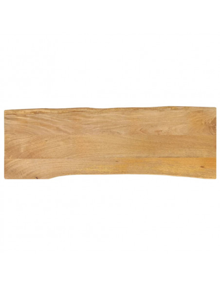 Piano Tavolo 120x40x2,5 cm Bordi Vivi in Legno Massello Mango
