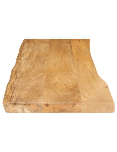 Piano Tavolo 120x40x2,5 cm Bordi Vivi in Legno Massello Mango