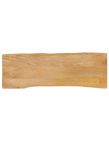 Piano Tavolo 110x40x2,5 cm Bordi Vivi in Legno Massello Mango