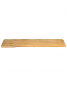 Piano Tavolo 110x40x2,5 cm Bordi Vivi in Legno Massello Mango 2