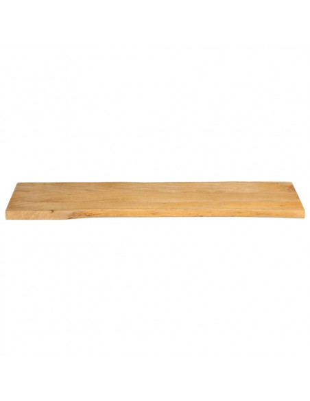 Piano Tavolo 110x40x2,5 cm Bordi Vivi in Legno Massello Mango