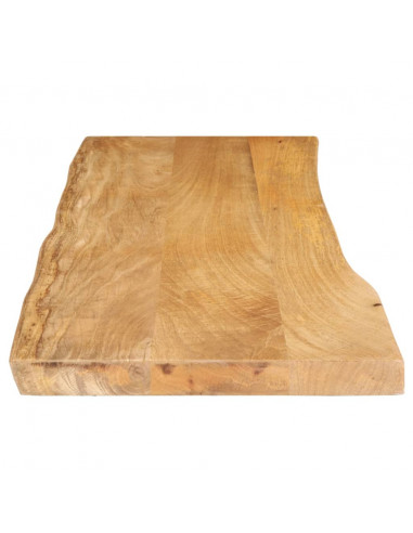 Piano Tavolo 110x40x2,5 cm Bordi Vivi in Legno Massello Mango