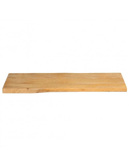 Piano Tavolo 100x40x2,5 cm Bordi Vivi in Legno Massello Mango