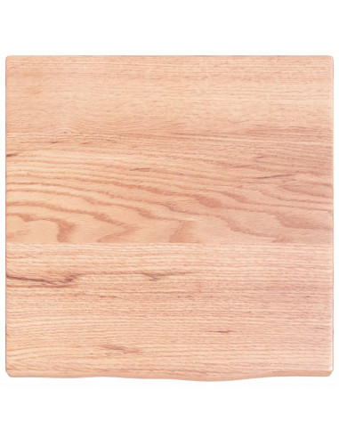 Piano Bagno Marrone Chiaro 40x40x2 cm Legno Massello Trattato