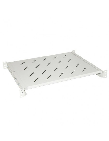 RIPIANO UNIVERSALE LINK PER ARMADIO RACK 19" ALLUNGABILE 350mm CON 4 AGGANCI GRIGIO per armadi profondi circa 600 mm.