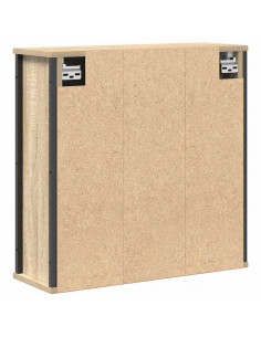 Pensile da Bagno con Specchio Rovere Sonoma 60x21x60 cm 2