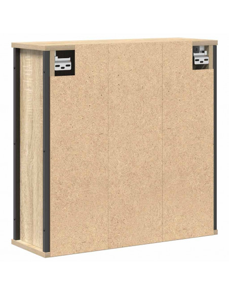 Pensile da Bagno con Specchio Rovere Sonoma 60x21x60 cm
