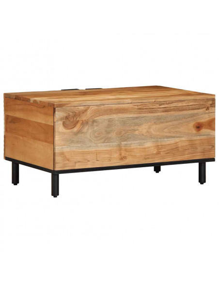 Tavolino da Salotto 80x50x40 cm Legno Massello di Acacia