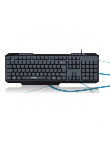 Tecno TC-822 tastiera USB QWERTY Italiano Nero