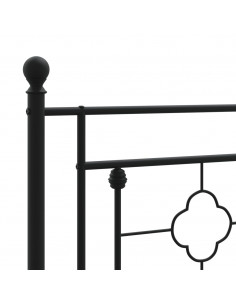 Testiera in Metallo Nero 140 cm