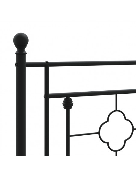 Testiera in Metallo Nero 140 cm