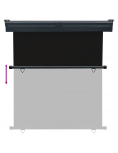 Tenda Laterale per Terrazzo 170x250 cm Nera