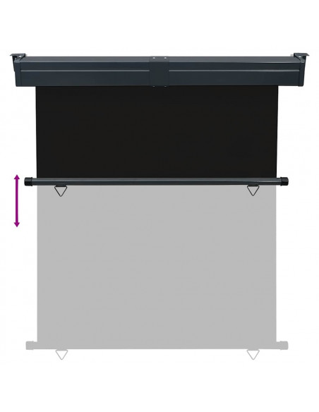 Tenda Laterale per Terrazzo 170x250 cm Nera