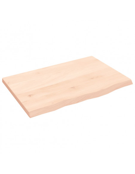 Ripiano a Parete 60x40x2 cm Legno Massello Rovere Non Trattato