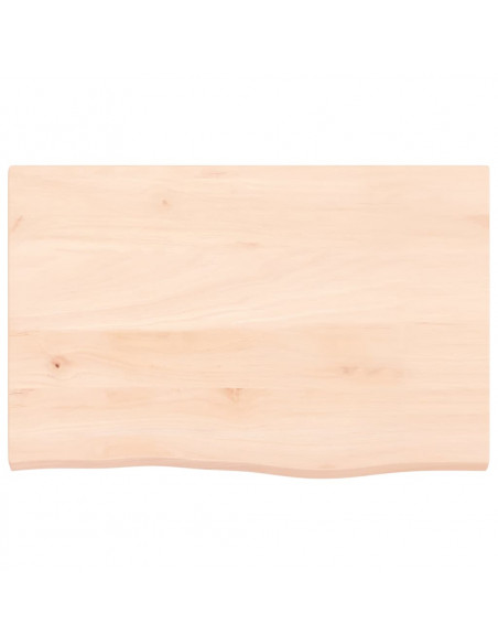 Ripiano a Parete 60x40x2 cm Legno Massello Rovere Non Trattato